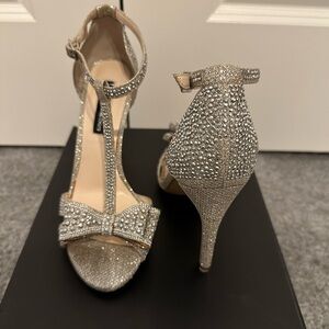 INC Rhinestone Bow Heels